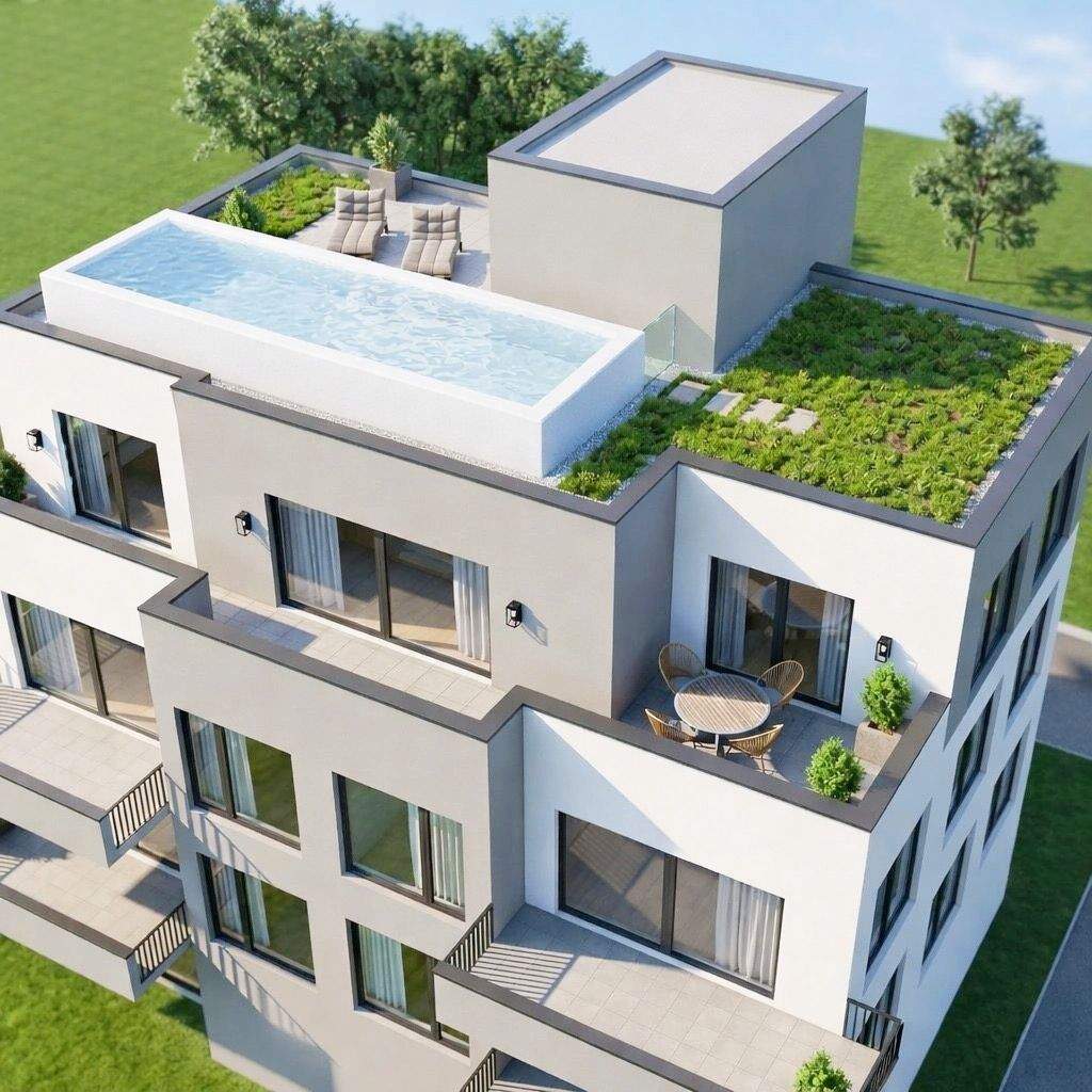 Dachgarten mit Pool im Villengebiet Wiesbadens – Wiesbaden – Bild 1 von 9