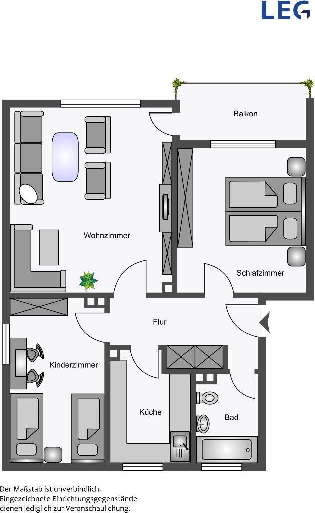 3-Zimmer-Wohnung in Hamm Bockum-Hövel – Hamm – Vorschaubild 2