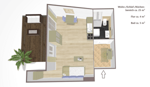 Single-Terrassenwohnung mit Duschbad – 6110 Halle (Saale) – Vorschaubild 9