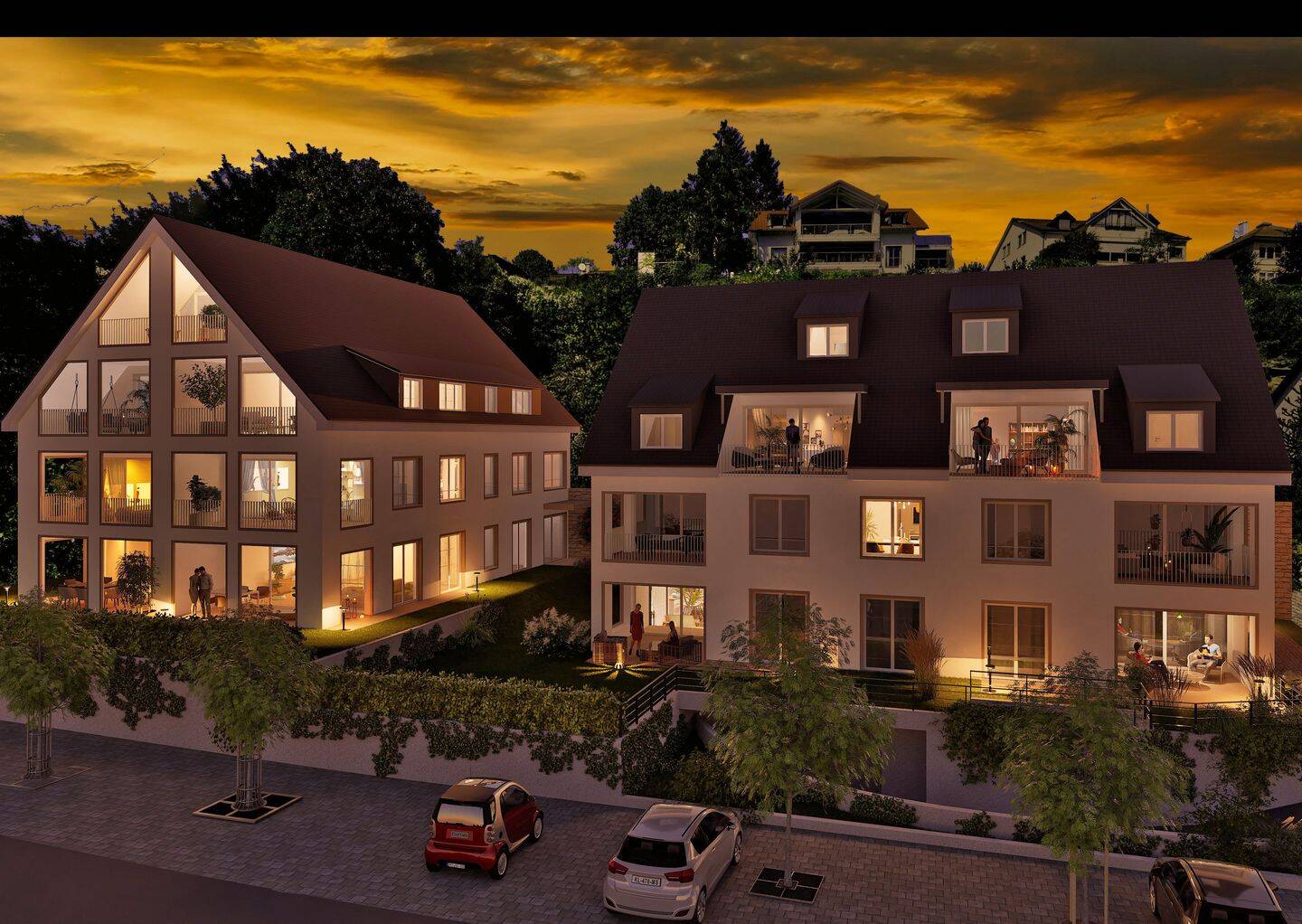 Baubeginn ab sofort- Traumhaft Wohnen in den Gartenvillen, ruhig wohnen direkt in der Altstadt Haus1 W02