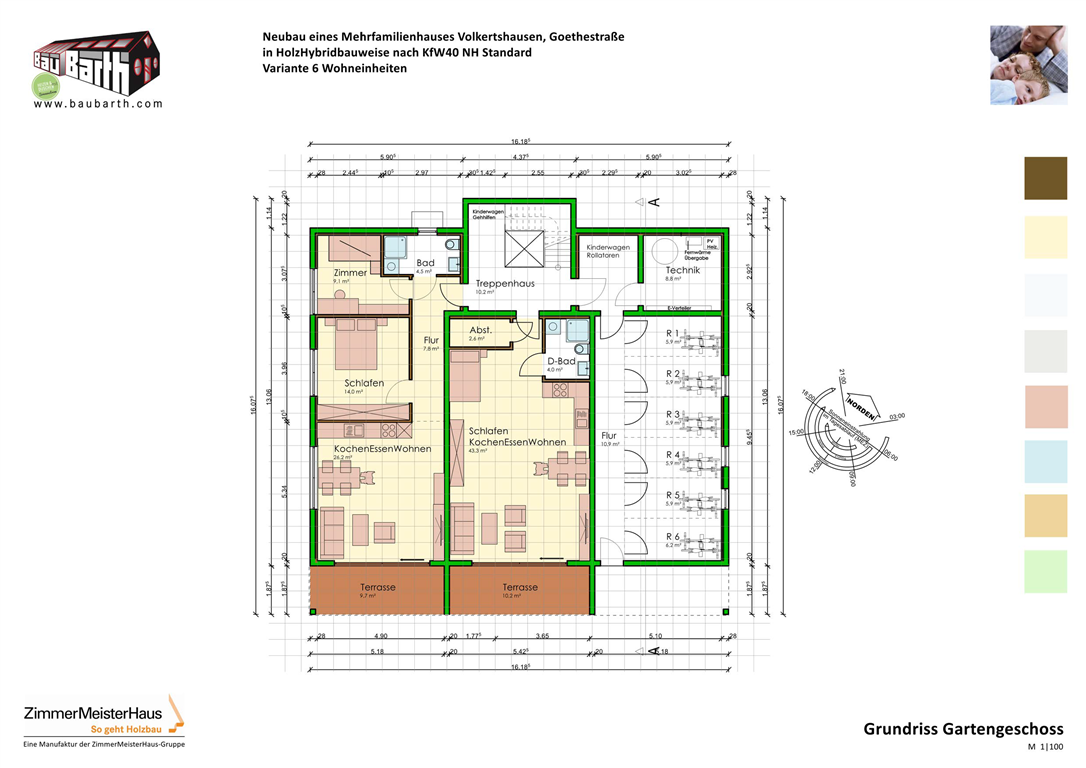 Traumhaus mit Fernblick I KFW-Förderung I Natürlich aus Holz: Helle, wohngesunde 5 bis 8-Zimmer Maisonettewohnung in Singen-Volkertshausen – Volkertshausen – Vorschaubild 4