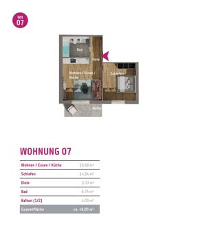 Moderne 2-Zimmer-Wohnung mit Balkon in Erlangen, Alterlangen