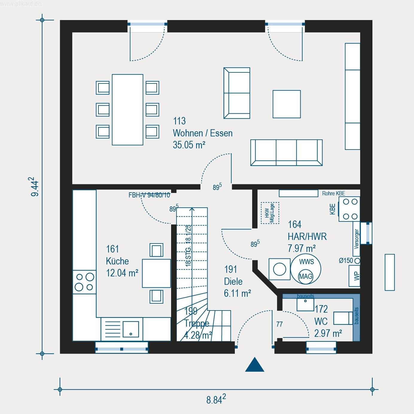 Architektonische Faszination - Familienglück im HOME 2 Einfamilienhaus inklusive Baugrundstück – Freystadt – Vorschaubild 9