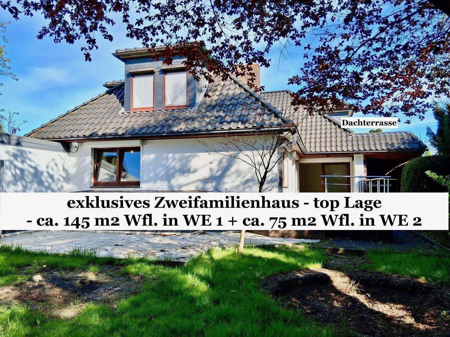 Zweifamilienhaus - 2 tolle Wohnungen in elegantem Haus - Garten für WE 1 + Dachterrasse für WE 2 - FREI – Hamburg – Bild 1 von 9