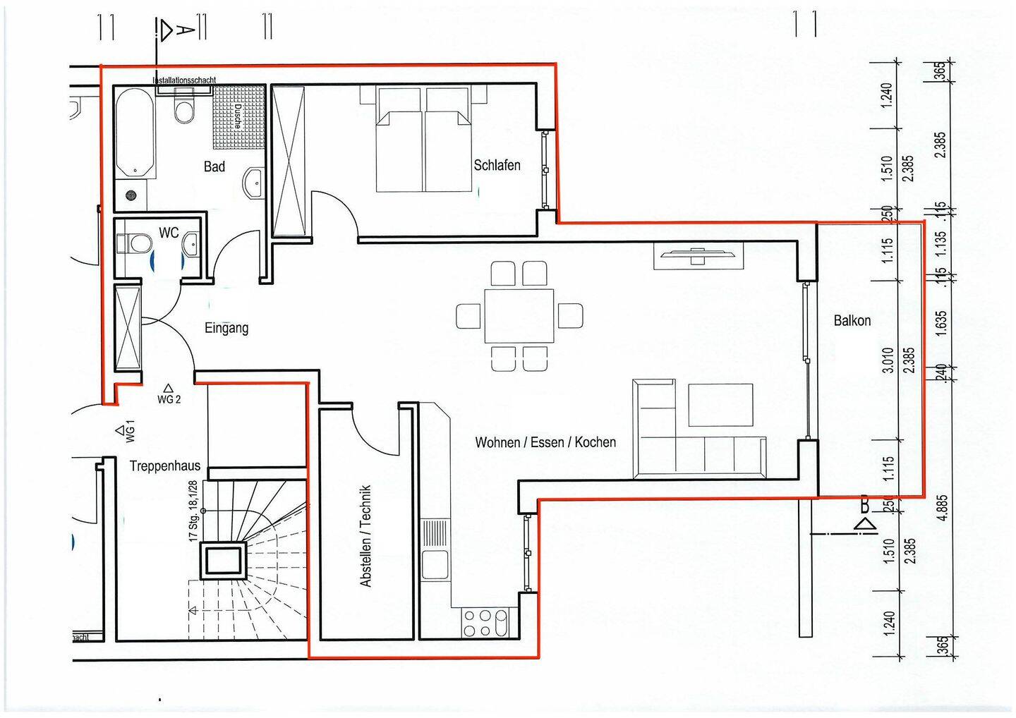 2ZKB-Neubauwohnung, ca. 85,5 qm - Bestlage zwischen Porta Nigra und Hauptbahnhof - Baubeginn demnächst – Trier – Vorschaubild 2