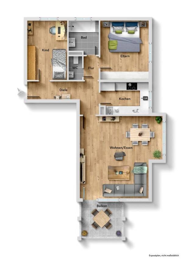 Etagenwohnung in 71636 Ludwigsburg mit 82 m² kaufen