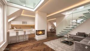 Traumhaftes Neubau Turm-Penthouse im Denkmal: Stilvolles Wohnen in der Bayerischen Metropole – 80634 München – Vorschaubild 1