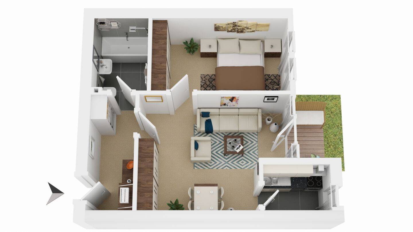 Bezugsfreie 2-Zimmer-Gartenwohnung in Niederschönhausen – Berlin – Vorschaubild 5