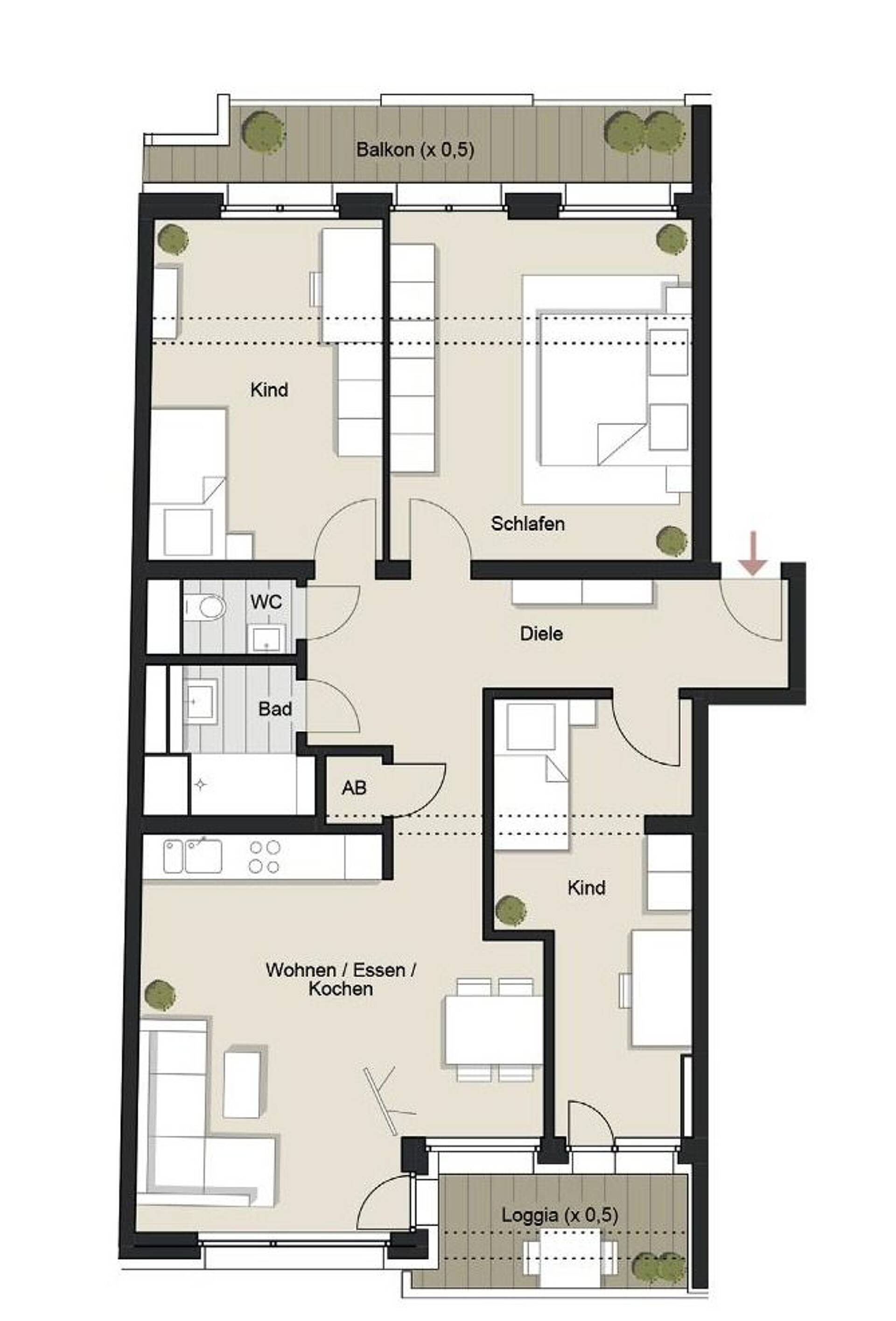 Etagenwohnung in 50931 Köln mit 92,81 m² kaufen