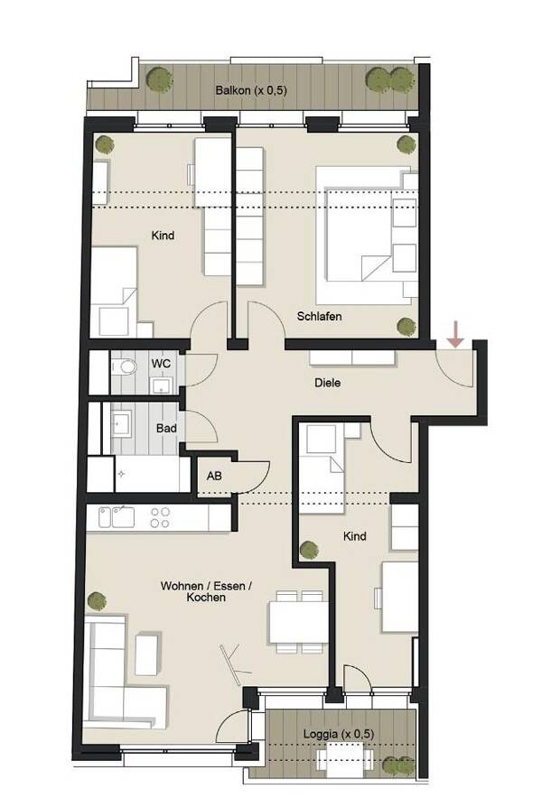 Etagenwohnung in 50931 Köln mit 92,81 m² kaufen