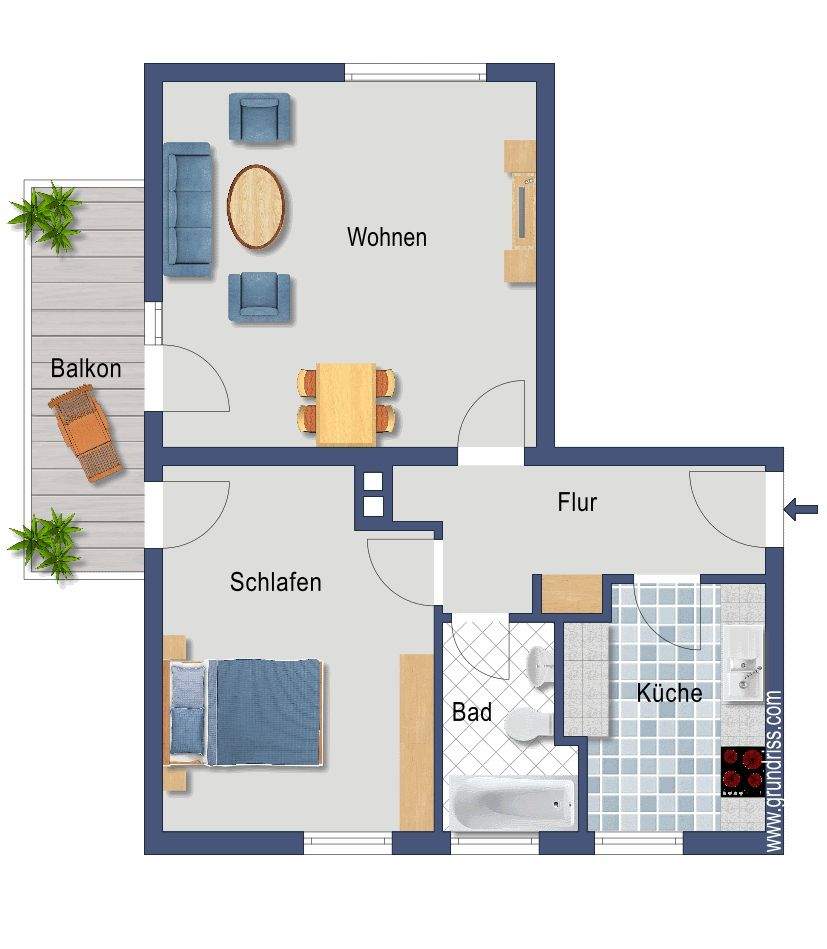 Gut vermietete Erdgeschosswohnung, Provisionsfrei!!! – Duisburg – Vorschaubild 2