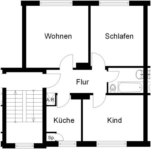 Schöne 3 Zimmer Wohnung mit Balkon, sofort anmietbar! – Lübeck – Vorschaubild 3