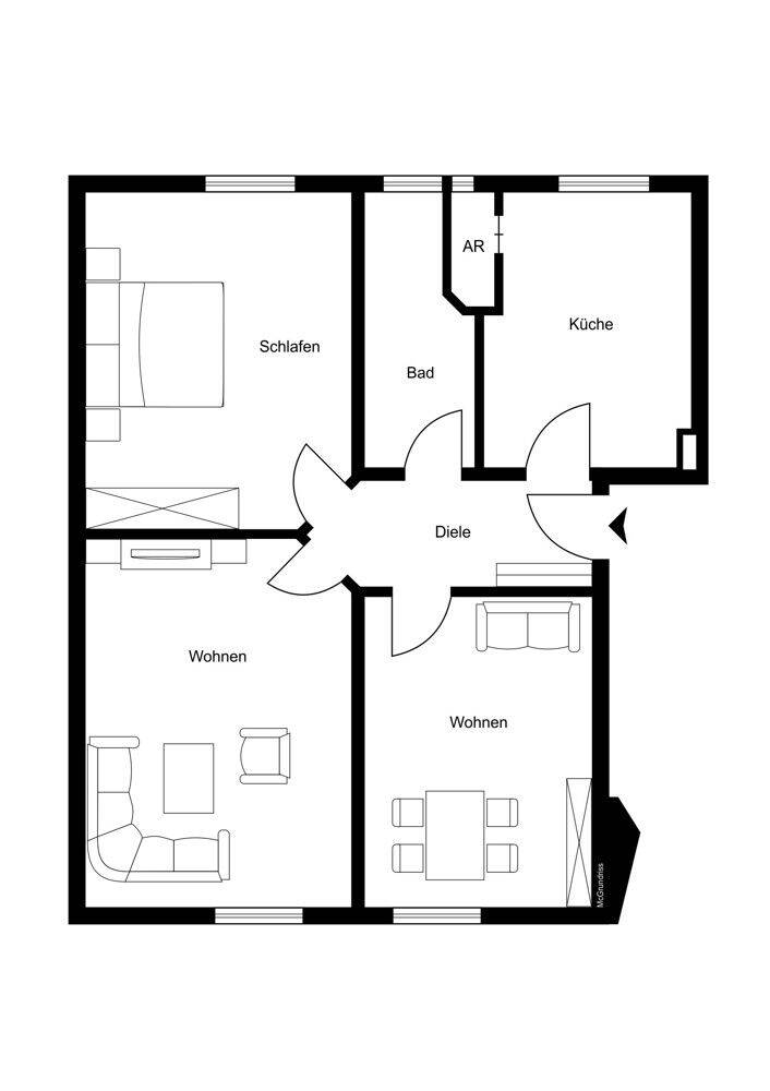 Klassische 3-Zimmer Wohnung in bevorzugter Lage Ottensen – Hamburg – Vorschaubild 4