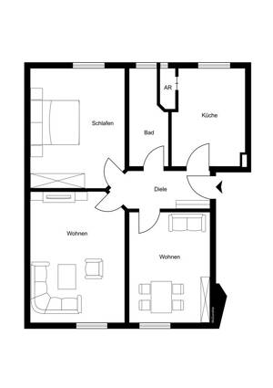 Klassische 3-Zimmer Wohnung in bevorzugter Lage Ottensen – 22763 Hamburg – Vorschaubild 4