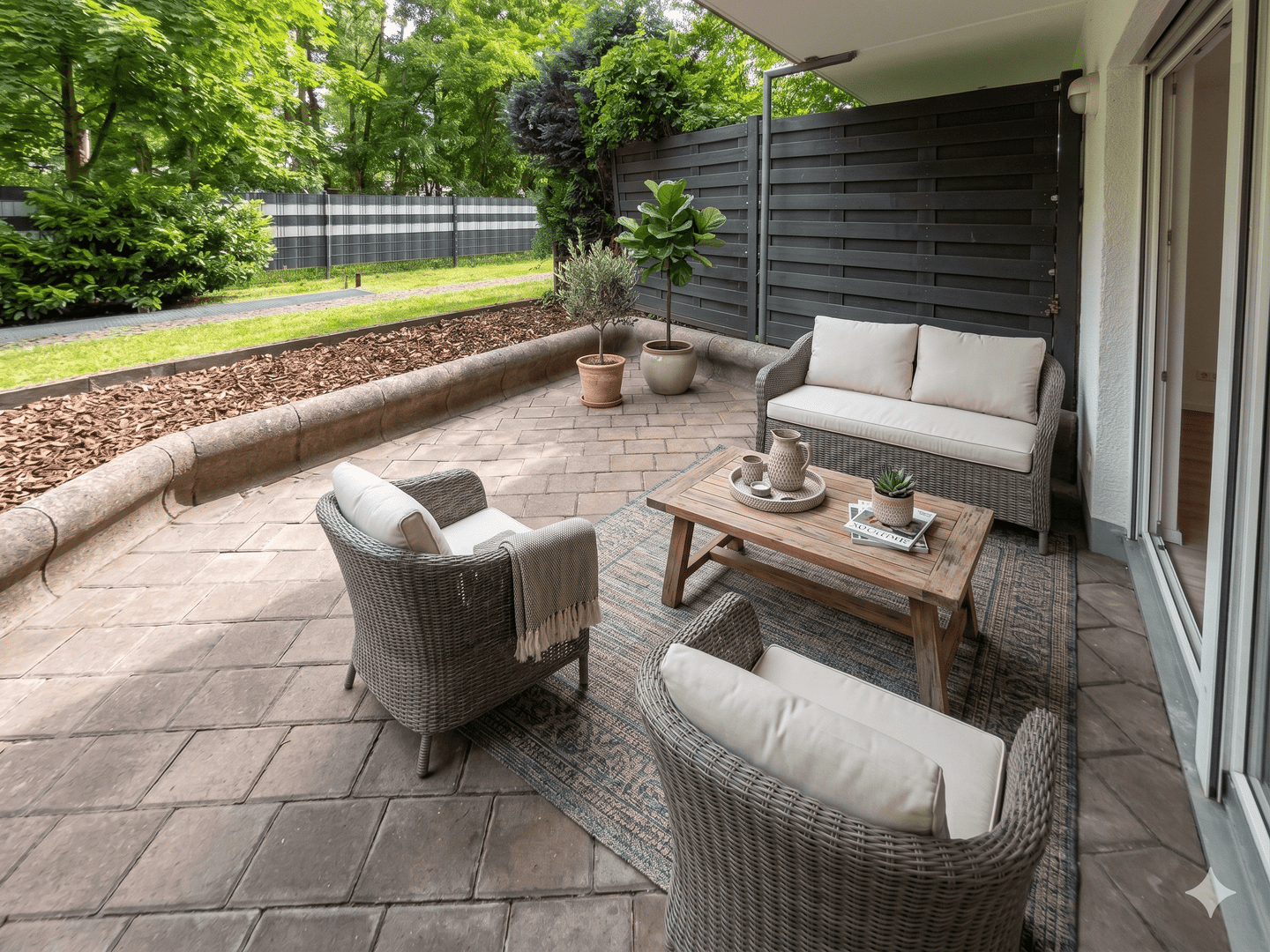 Gepflegte 1 Zimmerwohnung mit Terrasse und Gartenanteil – Rodgau – Vorschaubild 2
