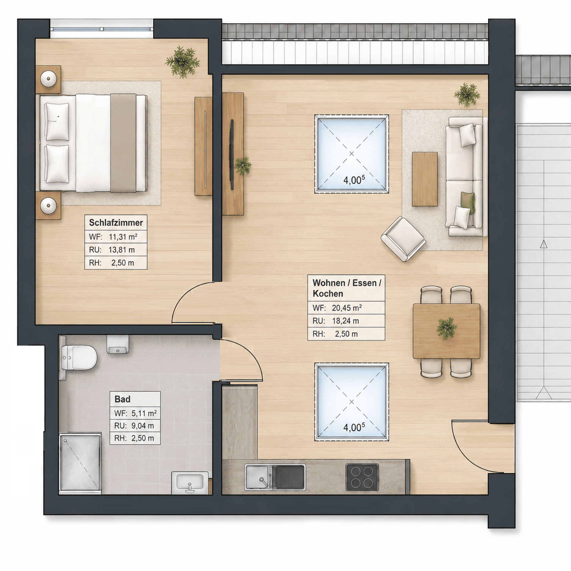 Dachgeschosswohnung in 87629 Füssen mit 36,87 m² kaufen