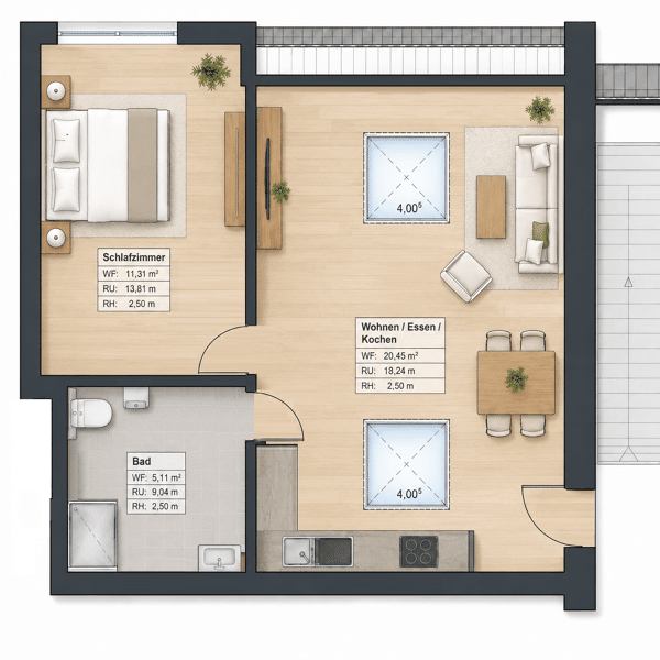 Dachgeschosswohnung in 87629 Füssen mit 36,87 m² kaufen