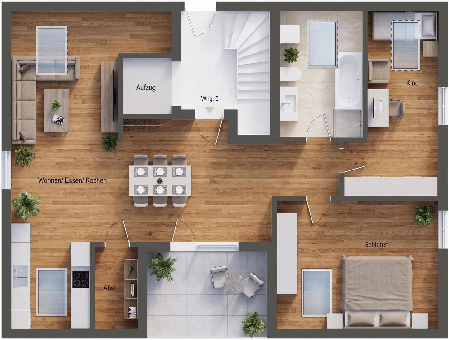 JETZT ROHBAU BESICHTIGEN!!! 3-Zimmer Dachgeschosstraum mit Dachterrasse!!! – München – Vorschaubild 6