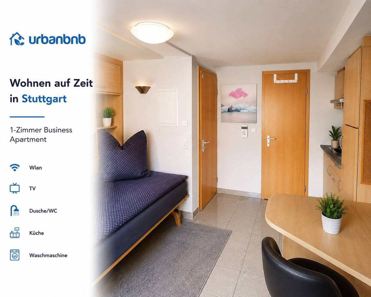 Apartment Stuttgart Zentrum - Zeitwohnen ab 1 Monat – 70182 Stuttgart – Bild 1 von 8