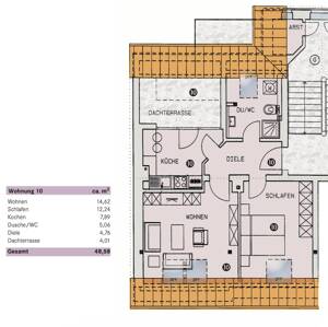 Investieren in Leutzsch! - Singletraum mit sonniger Dachloggia - Laminat - Tageslichtbad mit Dusche – 4179 Leipzig – Vorschaubild 6