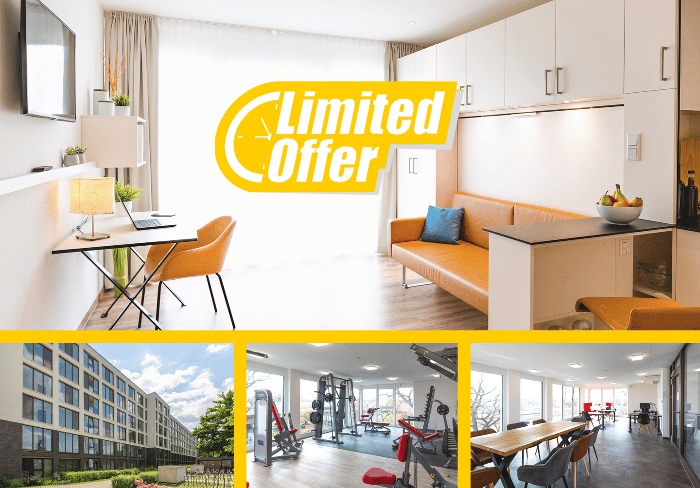 Limited Offer - Strom WLAN & Gym inklusive Voll möbliertes Premium Studio im Urban Living Erlangen – Erlangen – Bild 1 von 9