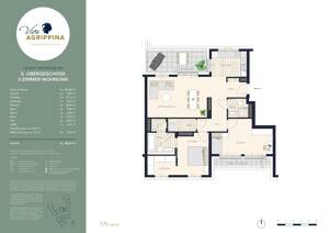 Viva Agrippina: Exklusives 4-Zimmer-Penthouse mit Dachterrasse am Rhein – 50668 Köln – Vorschaubild 2