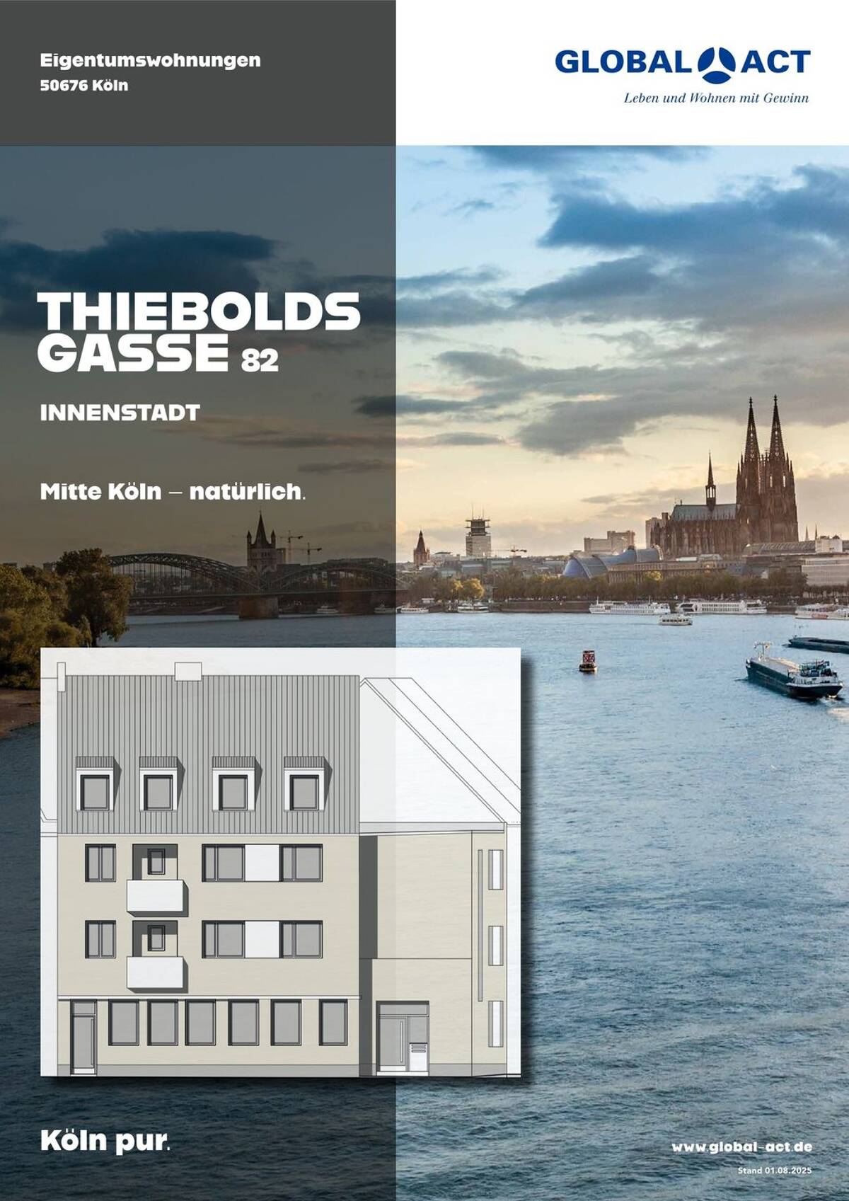 Citywohnung in der Kölner-Innenstadt! Modernisierte 2-Zimmer Wohnung in der Thieboldsgasse 82! WE 2 – 50676 Köln – Bild 1 von 9