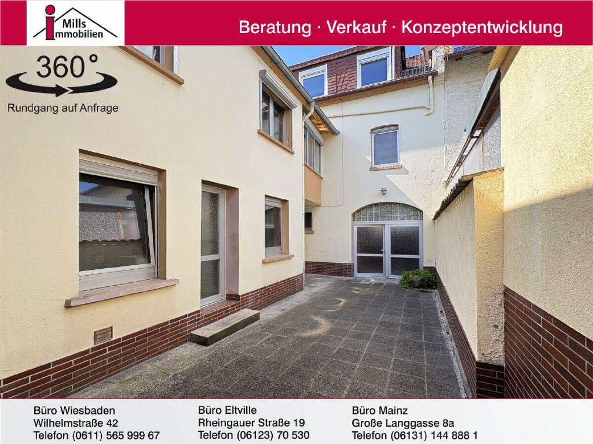 Vielseitig nutzbares 1-2 Familienhaus mit Innenhof und Garten in schöner Lage – 55128 Mainz – Bild 1 von 9