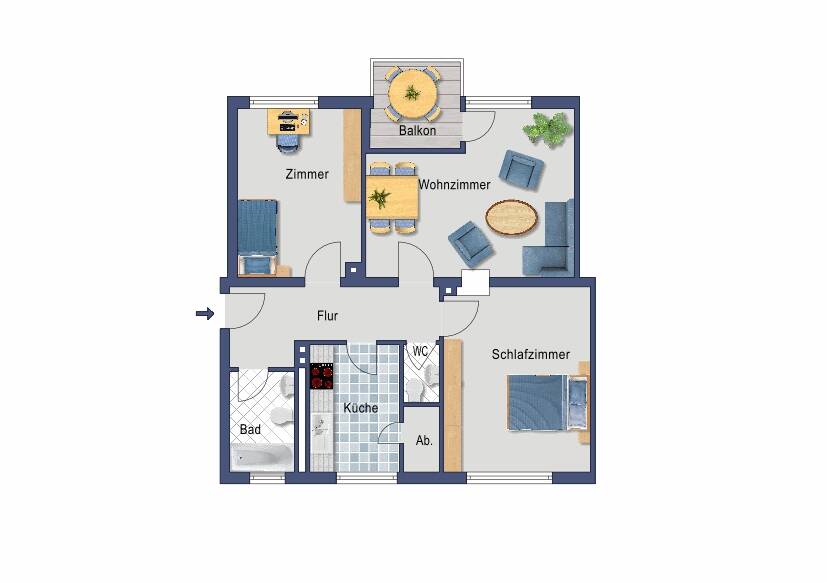 Provisionsfreie Kapitalanlage!!. Gut vermietete 3 Zimmer Wohnung in Bonn-Plittersdorf – Bonn – Vorschaubild 4