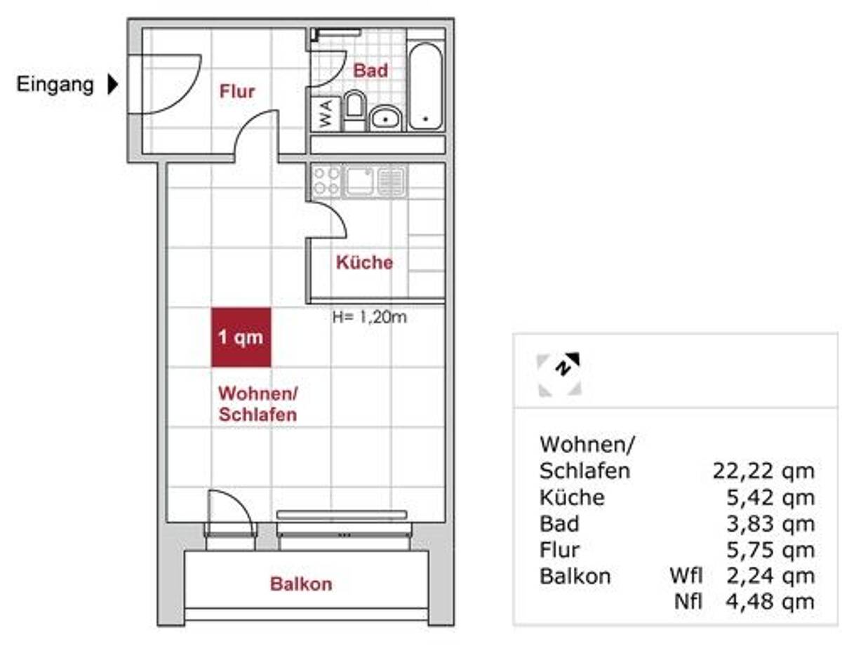 Azubi- und Studentenangebot! Ihre neue 1-Zimmer-Wohnung wartet! – 1239 Dresden – Bild 1 von 4