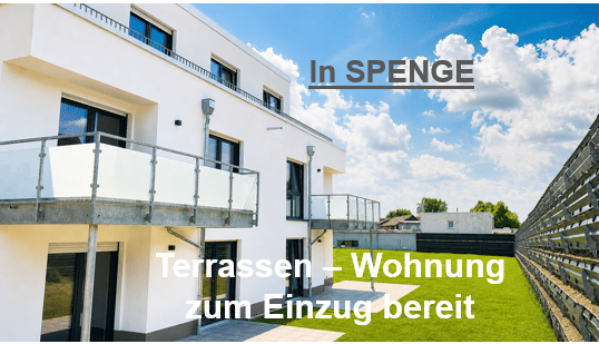 In SPENGE: 3 Zi. Neubau - Terrassen - Wohnung zum EInzug bereit. 29m² Süd - West - Terrasse plus Gartenbereich. – Bielefeld – Bild 1 von 7