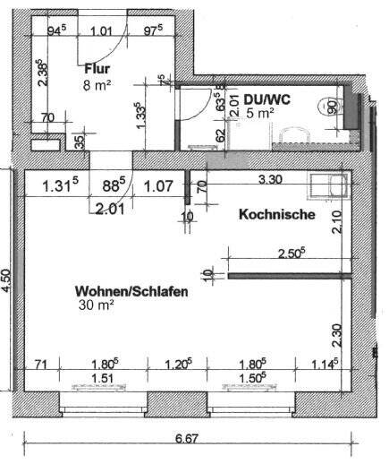 wohnliche 1-Raum-Wohnung, mit Einbauküche – Chemnitz – Vorschaubild 3