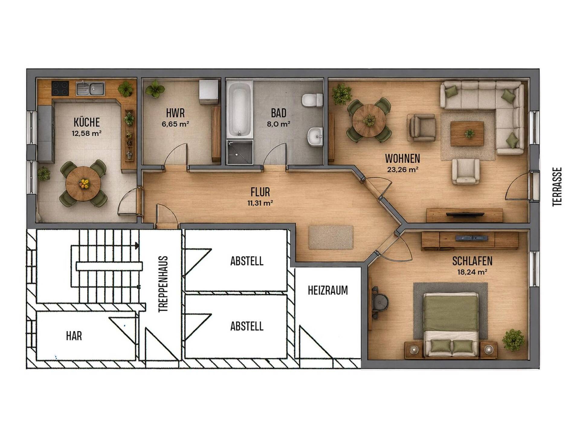 Erdgeschosswohnung in 06126 Halle (Saale) mit 80 m² kaufen