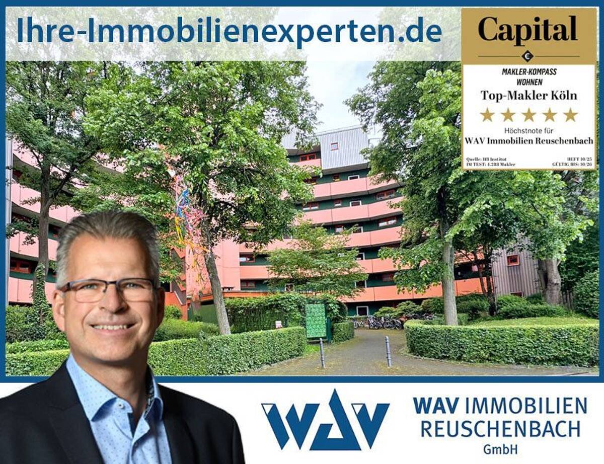 Großzügige Wohnung mit Loggia und Tiefgaragenstellplatz in Lövenich (bezugsfrei) – 50859 Köln – Bild 1 von 9