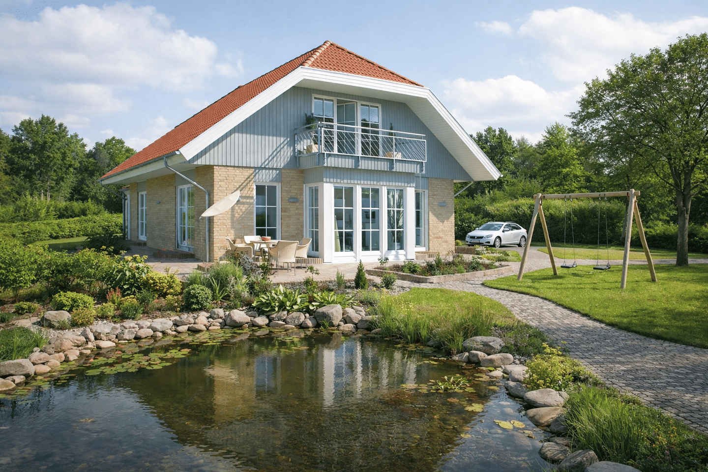 Euer Traum vom Landhausglück: Großzügiges Familienheim in idyllischer Lage. – Rech – Bild 1 von 9