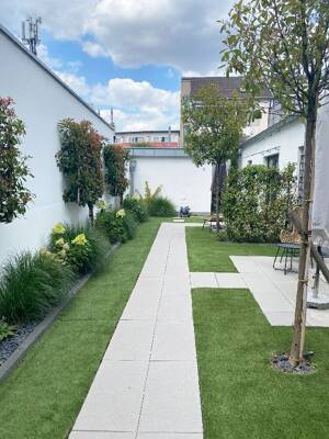 Wohlfühlen mit Atrium Terrasse, edlem Wohnambiente und Highspeed Internet - voll möbliert