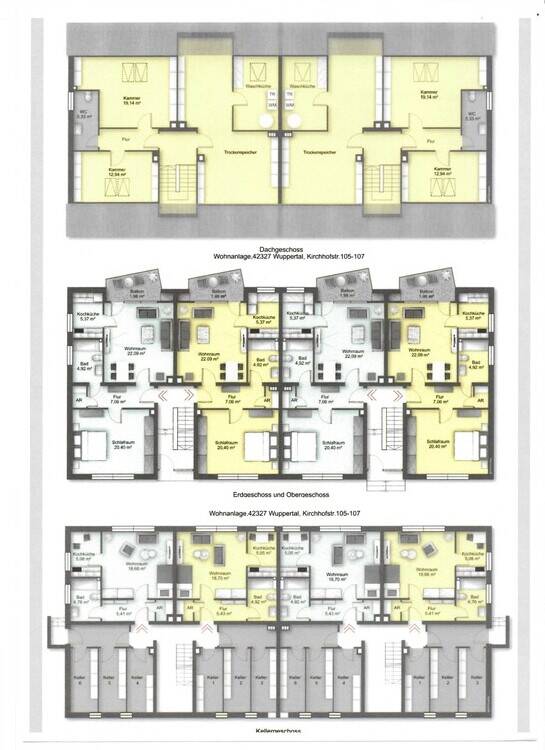 Wohnkomplex von 3 Mehrfamilienhäusern in Wuppertal – Wuppertal – Vorschaubild 9