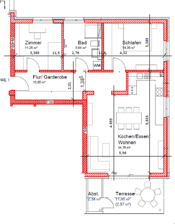 Erdgeschosswohnung in 76646 Bruchsal mit 88,3 m² kaufen