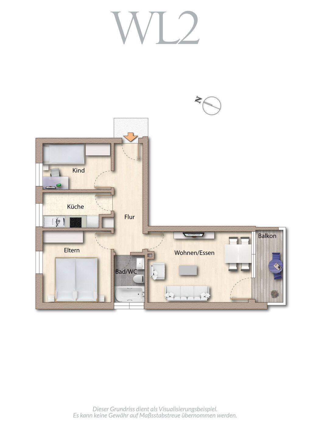 provisionsfrei! gepflegte Kapitalanlage - 3 Zimmer mit Balkon – München – Vorschaubild 2