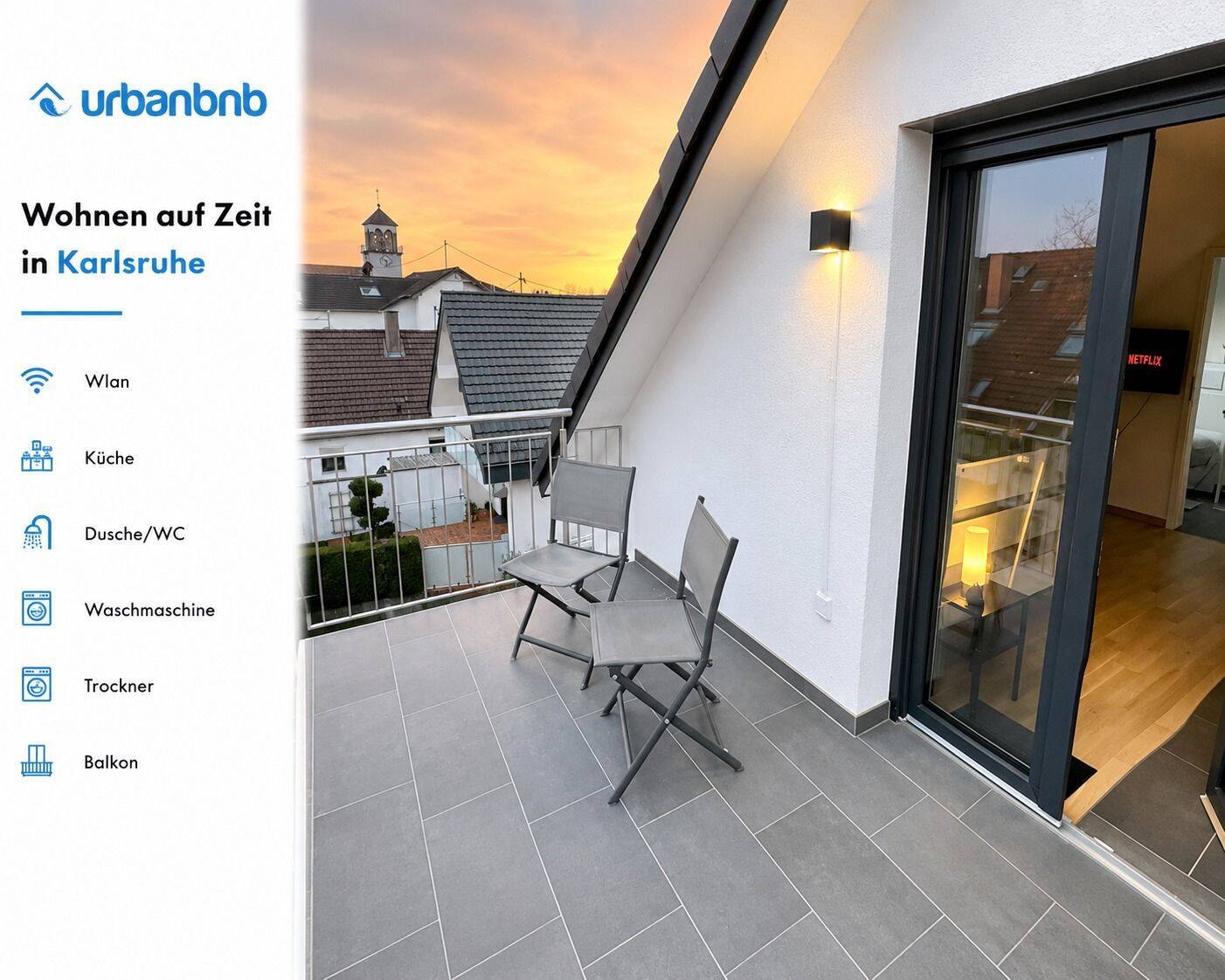 Zeitwohnen in Karlsruhe, möblierte Wohnung mieten