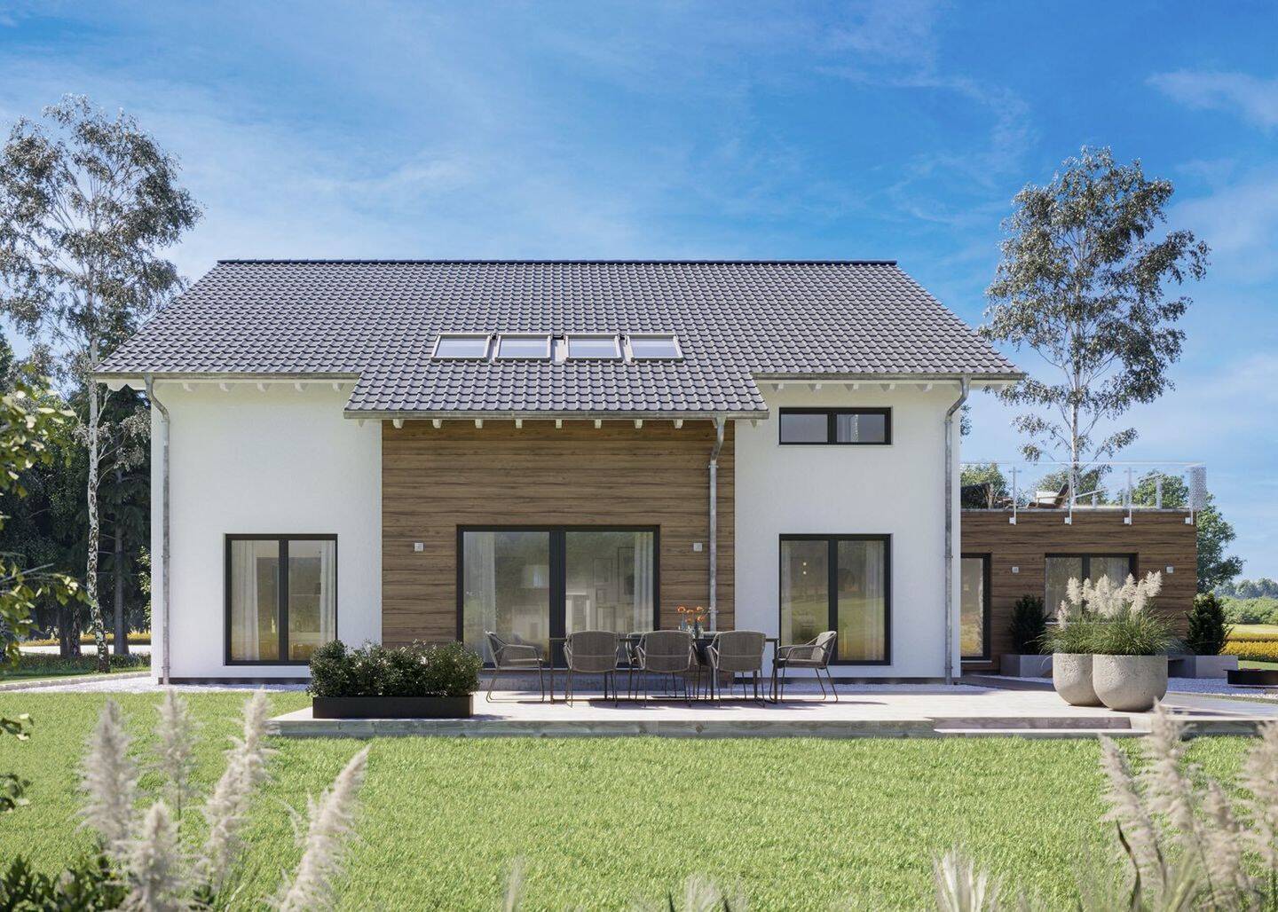 Architektur mit Wow-Effekt: Satteldachhaus Glas, Gartenbezug & Ankleide – Dietmannsried – Vorschaubild 5