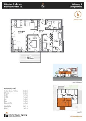 München! 4-ZKB OG-Whg. + 12 m² Süd/West-Balkon! FBH, elektr. Rollläd., Videosprech., Aufzug, Keller! – 81735 München – Vorschaubild 8