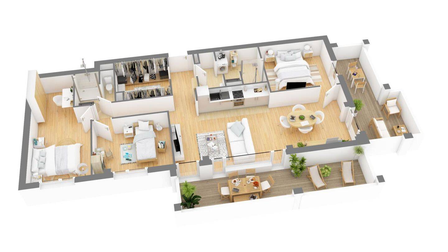 Appartement 4 pièces 79 m² · à Bordeaux · 79 m² · 1 108 €/mois