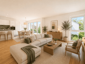 Moderne 4-Zimmer-Wohnung mit Balkon, 2 Bädern, TG-Stellplatz & Aufzug in begehrter Lage