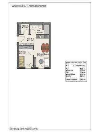 Frei ab 01.10.2026 / 2 - Zimmer im Erdgeschoss / ohne Balkon / Einbauküche ohne Backofen