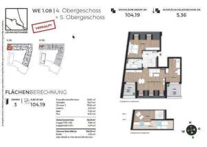 Galerie-Wohnung mit Ausblick, Einbauküche und Tiefgarage – 90766 Fürth – Vorschaubild 2