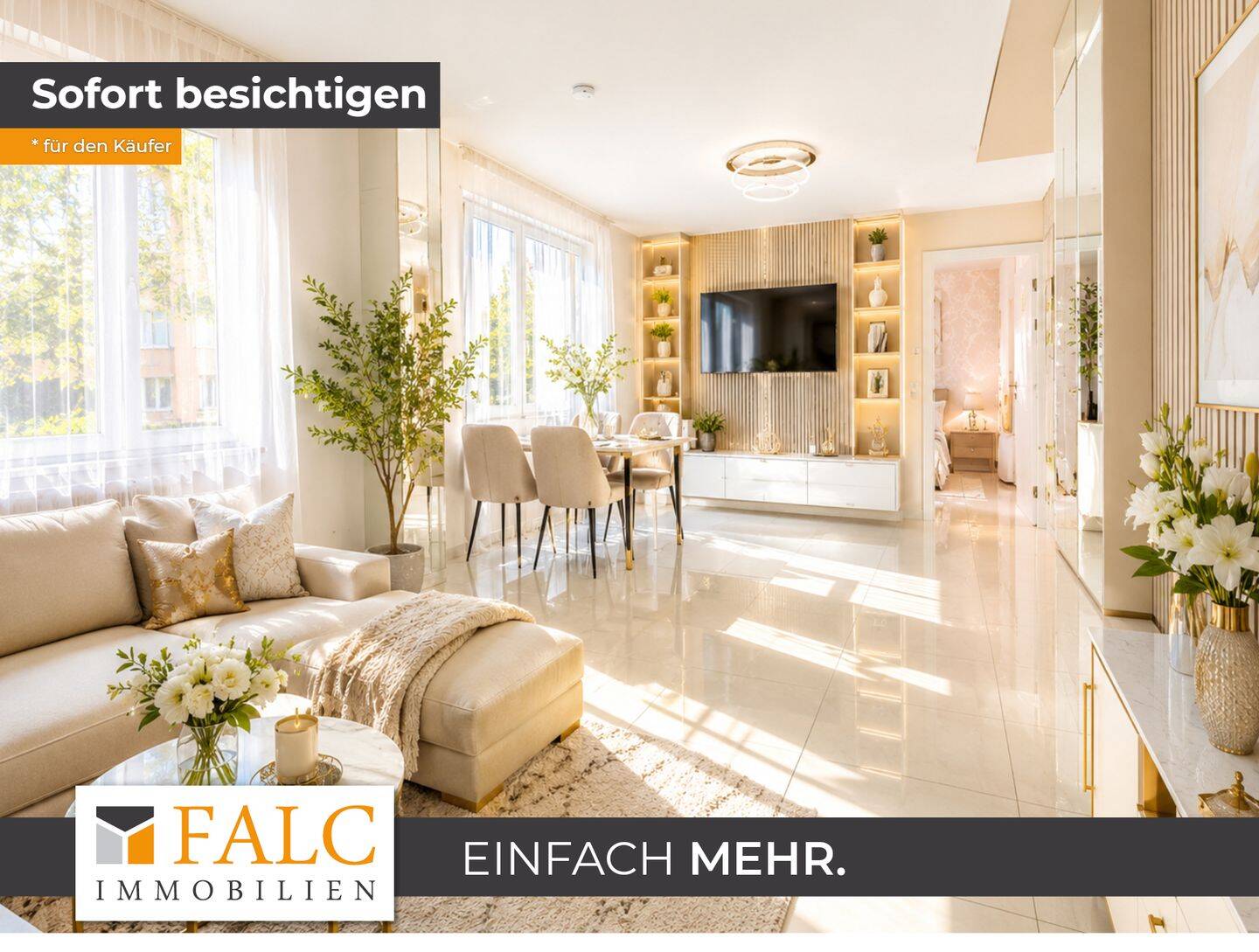 Sofort bezugsfrei: Helle 3-Zimmer-Wohnung mit modernem Wohngefühl
