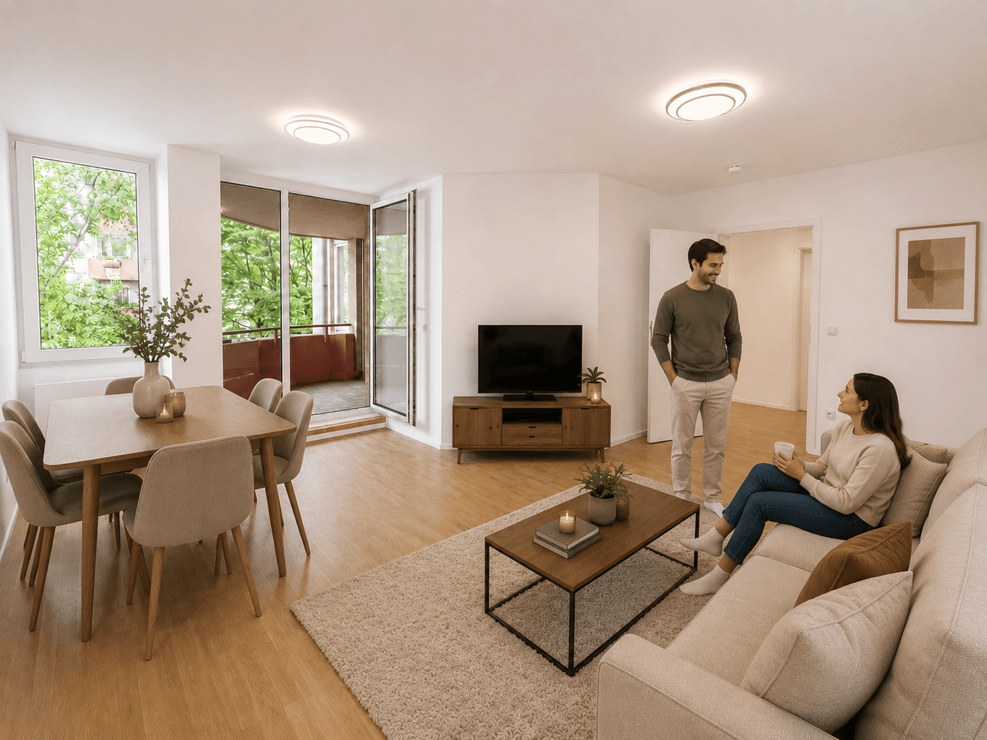 Frisch saniert & sofort bezugsfrei: 3 Zimmer mit Balkon nahe Ku'damm, provisionsfrei! – Berlin – Vorschaubild 2