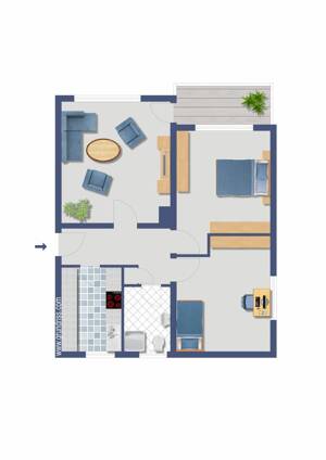 SOMMERAKTION* VERMIETETE DREI ZIMMER WOHNUNG – Hermann-Grothe-Str. 109, 47279 Duisburg-Süd – Vorschaubild 2