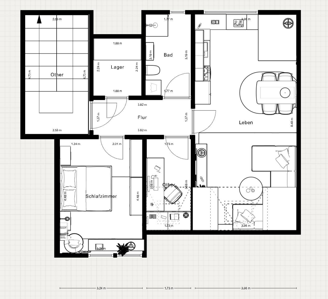 Neubau Erstbezug: Lichtdurchflutete Dachgeschosswohnung über den Dächern Ingolstadts – Ingolstadt – Vorschaubild 7